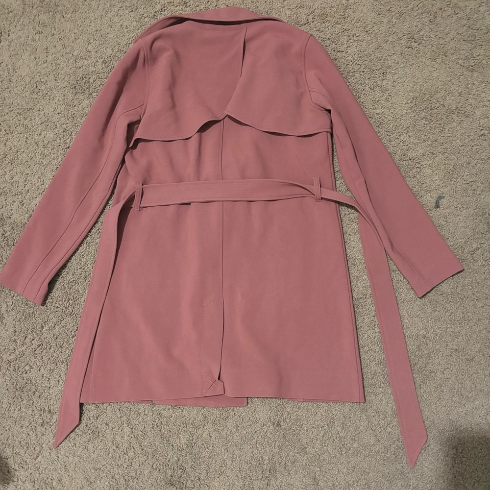 ☔️Abercrombie Trench Coat With Waist Tie in Terracota/orange/red - Picture 4 of 5